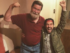 Graham Wardle Instagram - We are the champions! 

Love ya dad!