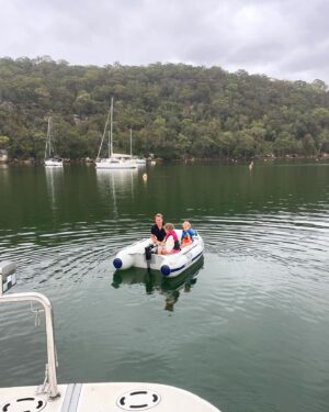 Grant Denyer Instagram - Dear Hawkesbury River, you are one magnificent bastard. 
Truely epic place for a weekend escape with the girls to laugh, explore, swim and  make sandcastles. 
Borrowed a mighty fine vessel from the team at @pacificboating to get us on the water for an incredible weekend. Great people, training and walk on & off service. 
Don’t own a boat, use theirs!! 

#partner