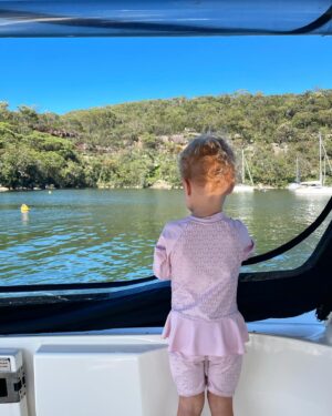 Grant Denyer Instagram - Dear Hawkesbury River, you are one magnificent bastard. 
Truely epic place for a weekend escape with the girls to laugh, explore, swim and  make sandcastles. 
Borrowed a mighty fine vessel from the team at @pacificboating to get us on the water for an incredible weekend. Great people, training and walk on & off service. 
Don’t own a boat, use theirs!! 

#partner
