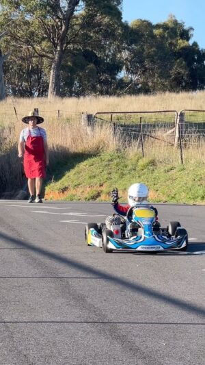 Grant Denyer Instagram - Racer girls back at it 🤩 After some time away from it, Sailor & Scout have been BUSTING to get back in karts & our first day back absolutely ripped! They LOVED it. 
I’m paranoid that I might be selfishly pushing them into a sport I love… so I’ve waited until they start begging to get into it again, if they want to, on their terms & when they’re ready. The wait was worth it. 
Worked on their speed nicely, had lots of laughs and tested Dad’s skills as a mechanic. It was all pretty special really. We can’t wait to do some more as a family. Fun. 
@patrizicorse