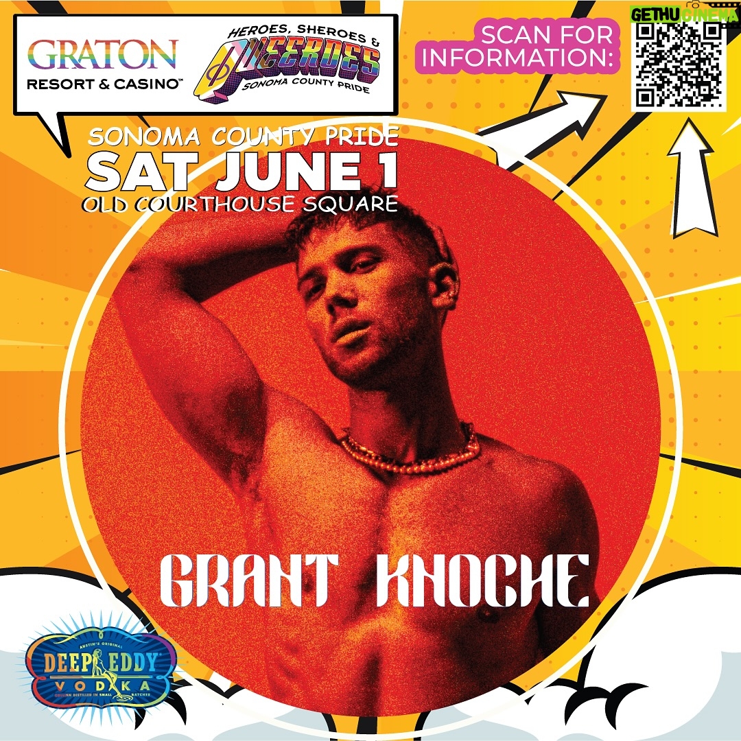 Grant Knoche - 2.5K Likes - SONOMA COUNTY PRIDE!!! I’ll see you this Saturday! ❤️🔥 can’t wait to celebrate pride 2024 with you all 🏳️🌈🤍