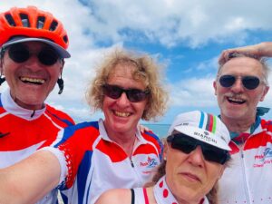 Grayson Perry Instagram - Well we all made it! 870 miles from Caen to Nice
It has been epic, beautiful, exhausting and such fun.
I thoroughly recommend a tour like this. Our guides Isabel, Emma and John have been excellent and looked after us and our bikes brilliantly. Special mention to Christine who I rode with most of the way who made me laugh while she just churns the pedals at half my cadence. Oh and don't forget chamois cream