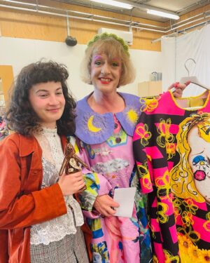 Grayson Perry Instagram - Congratulations to Max, Maria and Beina winners of the 'Claire's'
Splendid day spent modelling 25 student outfits in the world's slowest fashion show
Then awarding prizes and shopping for next year's wardrobe