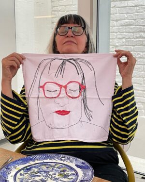 Grayson Perry Instagram - My daughter Flo is 31 today
We are having supper with napkins by Phil