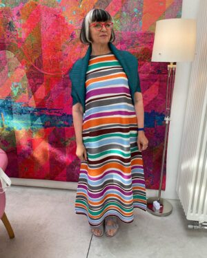 Grayson Perry Instagram - Had a lovely time last night at the NPG reopening party. Best atmosphere such a great mixture of people. Alan Measles in space dress by UAL CSM student Hongge Xiang