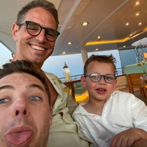 Greg Berlanti Instagram - It’s @robbierogers aka daddy R, aka daddy dreamboats 36th bday — this year saw him premiere his first film he produced, shoot his passion project mini series which is brilliant like him, retake the soccer field for a quick celeb pick up game — and all the while gave this family all the love and care in the world.  Ten years now we have been sharing bdays and 1000 wouldn’t be enough. ❤️❤️❤️👨‍👨‍👧‍👦❤️❤️❤️