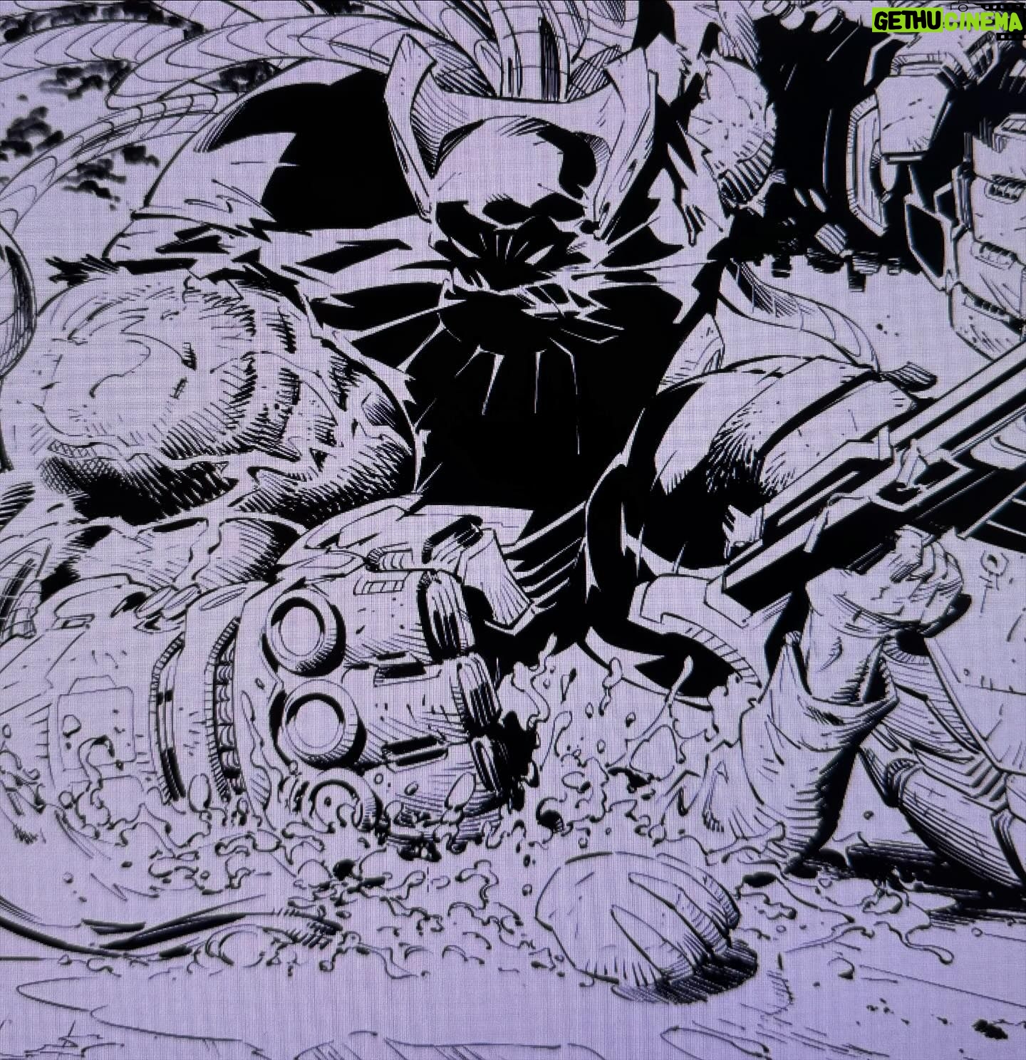 Greg Capullo - 3.5K Likes - Chippin’ away at CREECH III. 38 pages inked so far. #creech #comicbooks🤘🏻✏️🤘🏻