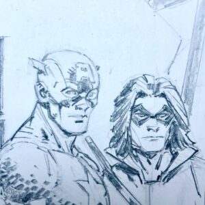 Greg Capullo Instagram - What a welcome home I’m getting. I’m getting to draw everybody! 🤘🏻✏️🤘🏻 #marvelcomics #comicbooks #comicart #pencildrawing #captainamerica #wintersoldier