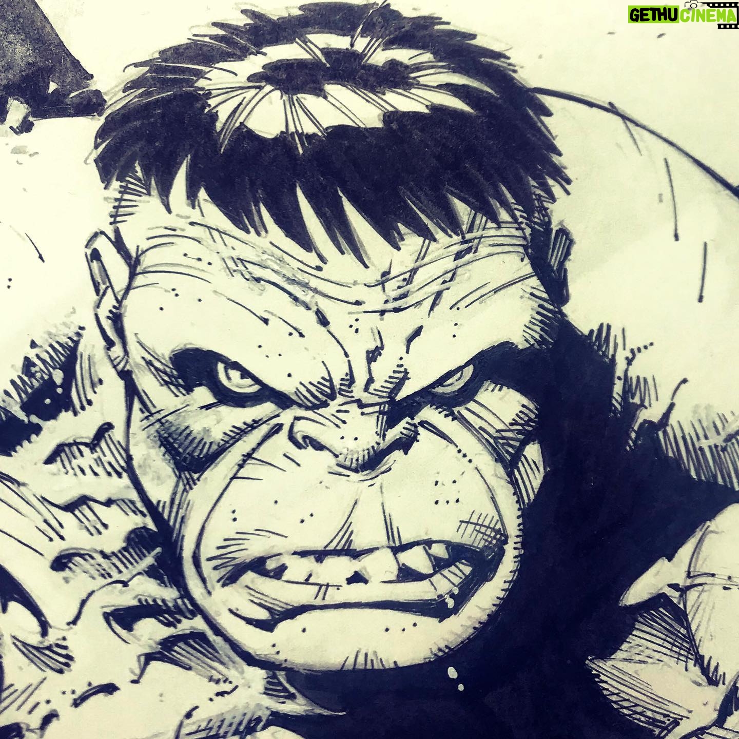 Greg Capullo - 7.4K Likes - WIP HULK 🤘🏻✏️🤘🏻 #marvel #comics #hulk #inkdrawing