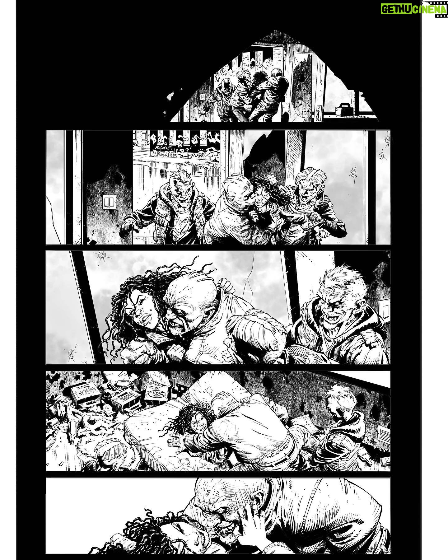 Greg Capullo - 5.4K Likes - Here’s a side by side comparison of my pencils and inks so that you can see how much was added in the ink stage-starting with the heavy shadows added to the face in panel one. Inks offer reveal what is missing or needed to make the B&W version work. Though the beautiful halftones of pencil are lost, you gain other qualities with inks. 🤘🏻✏️🤘🏻 #comicbooks #comicart #creech