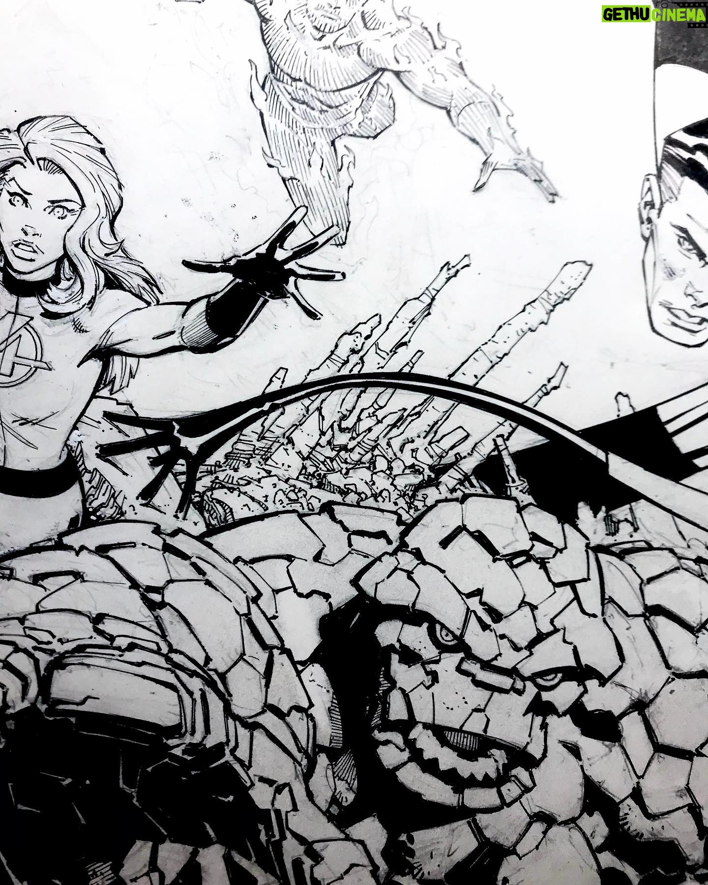Greg Capullo - 4.8K Likes - Detailing 🤘🏻✏️🤘🏻 #fantasticfour #marvelcomics #comicart #inkdrawing