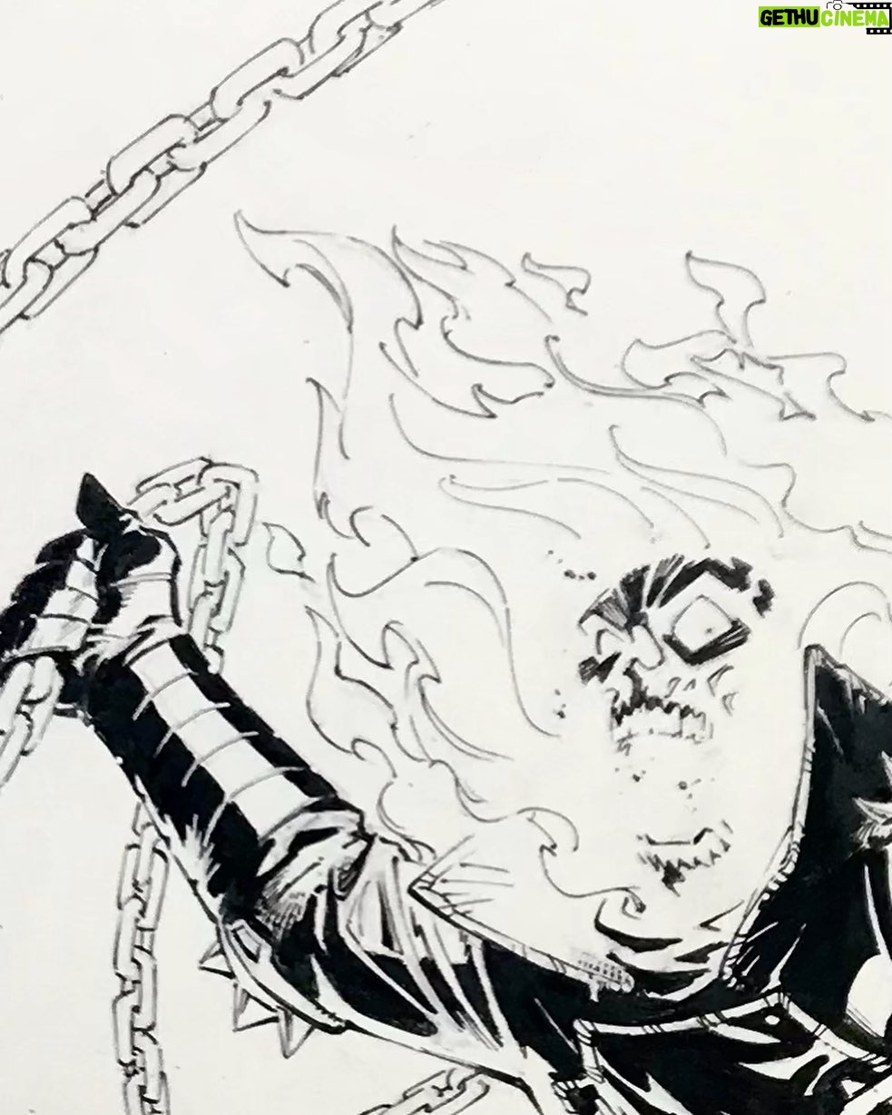 Greg Capullo - 6.9K Likes - Homestretch 🤘🏻✏️🤘🏻 #comics #marvel #ghostrider #inkdrawing
