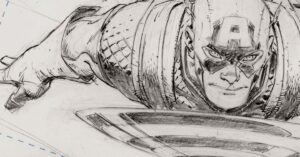 Greg Capullo Instagram - Are we having fun yet? Yes. Yes we are🤘🏻✏️🤘🏻 #marvelcomics #captainamerica #comicbooks #comicart #pencildrawing