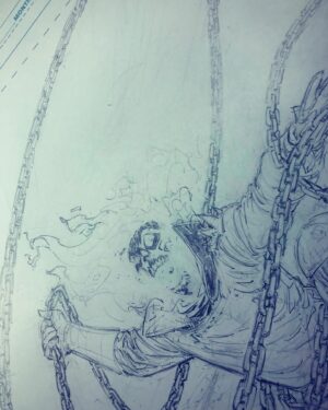 Greg Capullo Instagram - Gonna be chained to my desk all day today 🤘🏻✏️🤘🏻 WIP #pencildrawing #comics