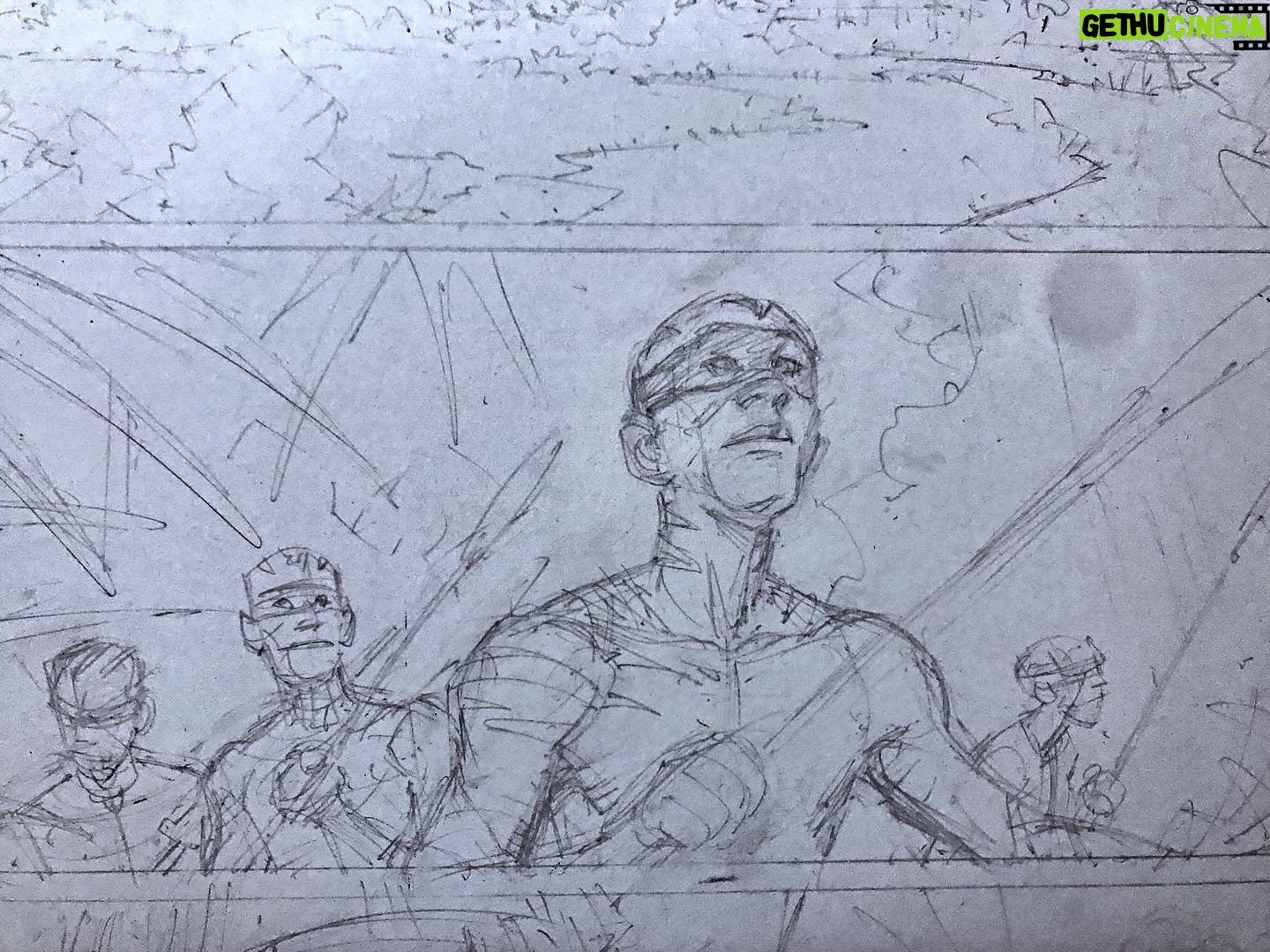 Greg Capullo - 3.8K Likes - After a quarter of a century, I’m laying out the first page of the story I’m doing for MARVEL! Im back home 🤘🏻✏️🤘🏻 #capullo #marvelcomics #comicart #layout #pencildrawing