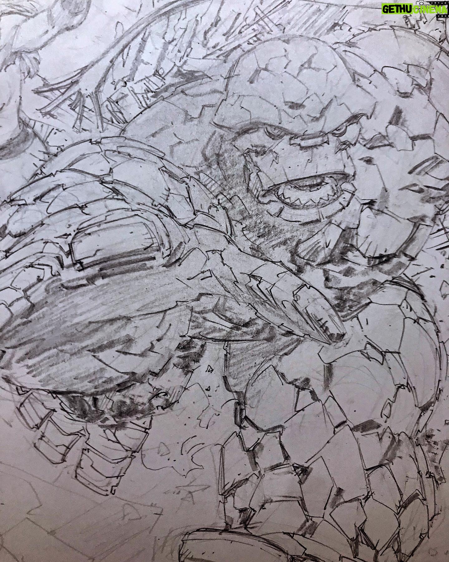 Greg Capullo - 4.9K Likes - That drumstick is mine! 🤘🏻✏️🤘🏻 #marvelcomics #thing #bengrimm #pencildrawing #comicart #fantasticfour