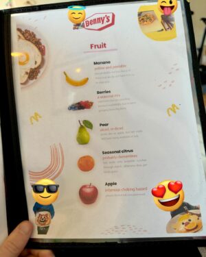 Greg Miller Instagram - How good is Gen at being a parent? She made Ben a custom menu so that he could see all his options for breakfast and pick on his own every day. 🥹❤️