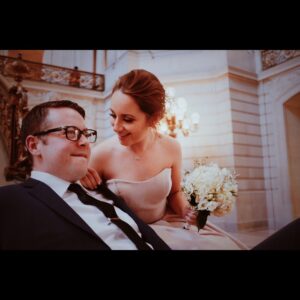 Greg Miller Instagram - The night before my first date with @gankstrr, I texted @timgettys and told him I was going to marry Genevieve. Today, I made good on that message. Surrounded by our families at San Francisco City Hall, Gen and I became wife and husband. There's a lot more to this story -- we started the process in October, there will be a formal wedding down the road, etc. -- but Gen's gonna come on the podcast to tell it with me. For now, life's perfect, and though it won't always be, I know with Gen's hand in mine, we can take anything life throws at us. She makes me stronger, better, and happier just by being at my side. I love you, Genevieve; here's to spending the rest of our days giggling together. ❤