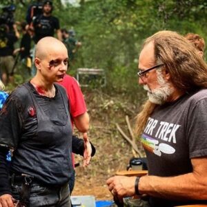 Greg Nicotero Instagram - Directing @samanthamorton for pick ups of last weeks fight scene.  In awe of this woman and her talent! #brilliantactress #twd