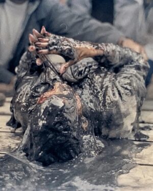 Greg Nicotero Instagram - On set of CREEPSHOW 2 (which turns 33 today...sheeesh) when we dumped 20 gallons of ultra slime on my girlfriend at the time, actress Jeremy Green for THE RAFT segment.  Oh and my CREEPSHOW series premieres on @amc_tv YAY Monday May 4!!! #creepshow2 @creepshowtv #creepshow #jeremygreen