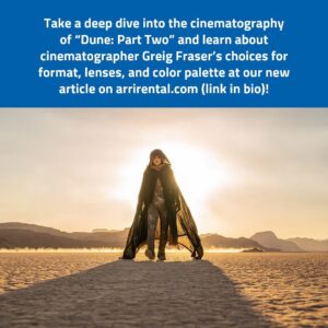 Greig Fraser Instagram - For “Dune: Part Two,” cinematographer Greig Fraser ACS, ASC combined the ALEXA 65 and ALEXA Mini LF cameras, blending cutting-edge technology with bold artistic choices to bring the visually captivating Dune universe to life. Learn more about the cinematography of director Denis Villeneuve’s adaptation of the second half of the classic science fiction novel in our interview with Greig Fraser at the link in bio!

📸 @nikotavernise 
📸 @wbpictures 

#ARRI #ARRIRental #CapturedwithARRI #ServicedbyARRIRental #ALEXA65 #ALEXAMiniLF #CapturedwithMiniLF #Cinematography #DuneMovie #Dune2 #DunePartTwo #GreigFraser