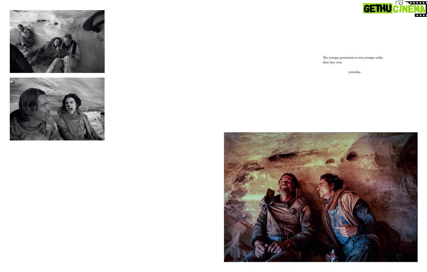 Greig Fraser - 59.6K Likes - Today was DUNE: EXPOSURES day for @variety who got an exclusive look inside this brand new book, and interviews with its creators: @joshbrolin and @GreigFraser_DP. This book explores the creation of Denis Villeneuve’s film adaptations of Dune through an evocative fusion of Josh’s sublime writing and cinematographer Greig Fraser’s intimate set photography.
Dune: Exposures is out on Tuesday 2/13 from @insighteditions, link in bio. #DuneMovie only in theaters March 1.
#dunemovie #duneexposures #joshbrolin #greigfraser