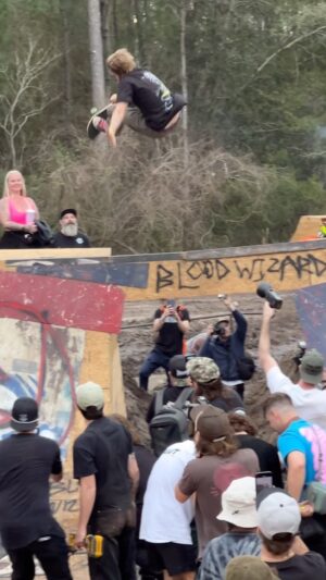 Greyson Fletcher Instagram - That first slam 😶

@greyson_fletcher gets towed in to the @blood_wizard channel gap at @florideahswampfest

📹 @g1mpy

#XGames #Skateboarding
