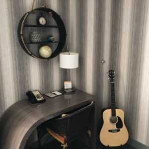 Griffin McElroy Instagram - Our hotel in Denver had themed rooms. Each room, on all 16 floors of the hotel, had a different theme.

Mine was, I shit you not, James Buffett.