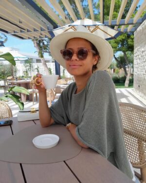 Gugu Mbatha-Raw Instagram - Athenian Adventures! 🇬🇷 ✨
Thank you @ooaesthesis for a beautiful time on the Athenian riviera and a special celebration @balmain 
Such a treat to bask in the sunshine and have a paddle boarding lesson from Greece’s SUP champion! Can’t wait to return! ☀️