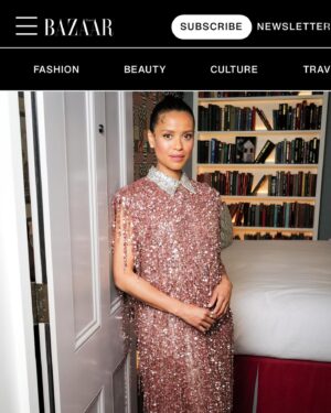 Gugu Mbatha-Raw Instagram - Such an honour and delight to co-host the @serpentineuk Summer Party alongside @venuswilliams and @peggygou_ 🥂✨

Loved celebrating art and culture in the London golden hour and proud to support the Serpentine’s mission to make art galleries free for all to experience. 💕

Especially enjoyed the thought-provoking works by Yinka Shonibare @yinkashonibarestudio 

Thank you @prada for the shimmering gown which gave the evening extra sparkle! ✨

Read more @bazaaruk Secrets of The Stylish

Styling @leithclark 
Makeup @kaymontano 
Hair @bjornkrischker 
Photos @darren_gerrish