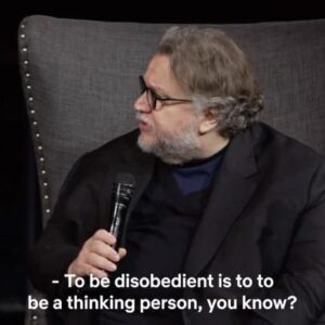Guillermo del Toro Instagram - “To be disobedient is to be a thinking person.” Watch as #PinocchioMovie filmmaker Guillermo del Toro shares a universal truth from the film with friends and lifelong collaborators, Alejandro G. Iñárritu and Alfonso Cuarón. Full video in @pinocchiomovie stories.