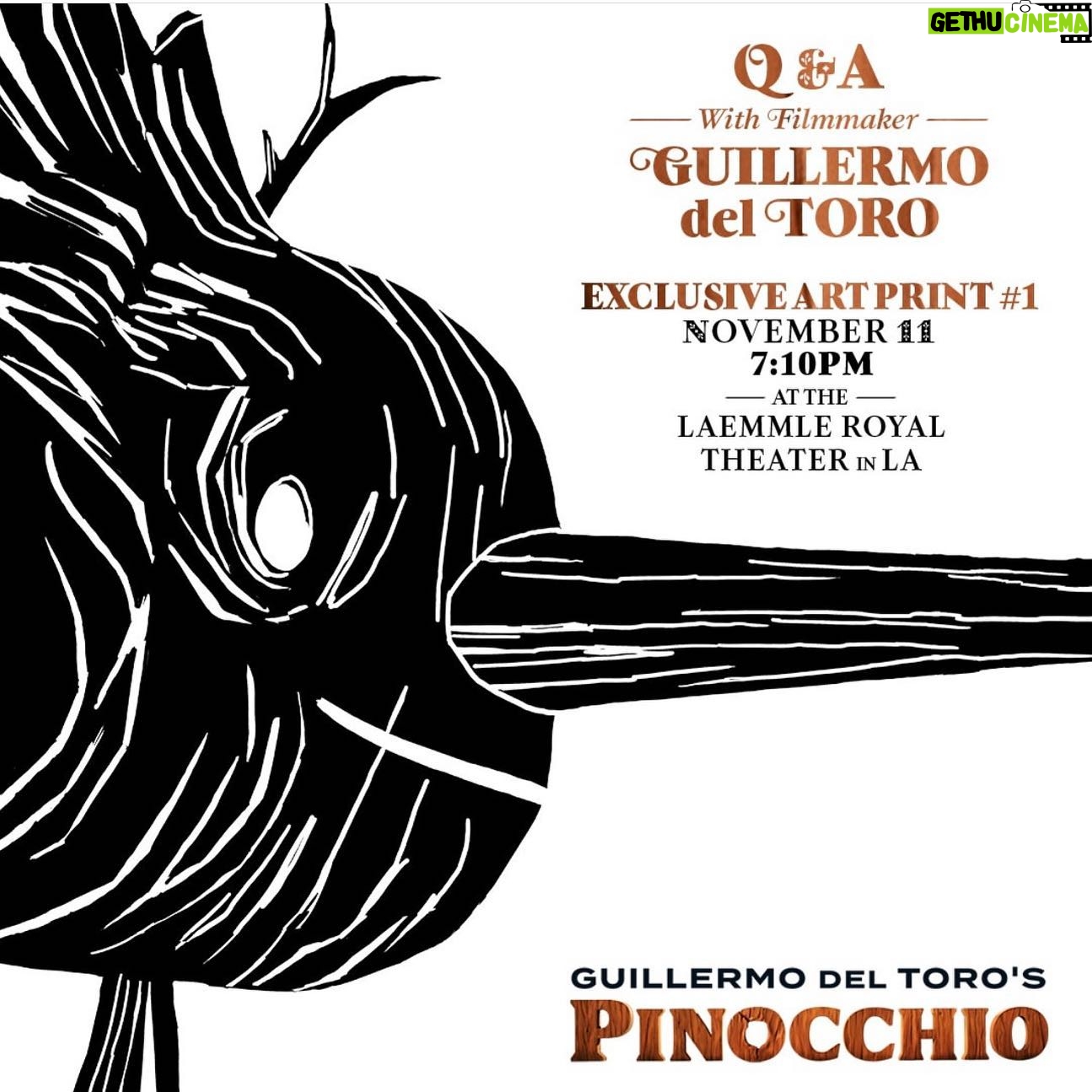 Guillermo del Toro - 14.2K Likes - THREE posters, THREE theaters, THREE nights of Q&A form a collectible image by GUY DAVIS