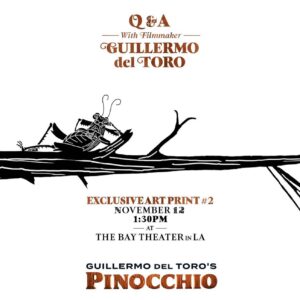 Guillermo del Toro Instagram - THREE posters, THREE theaters, THREE nights of Q&A form a collectible image by GUY DAVIS