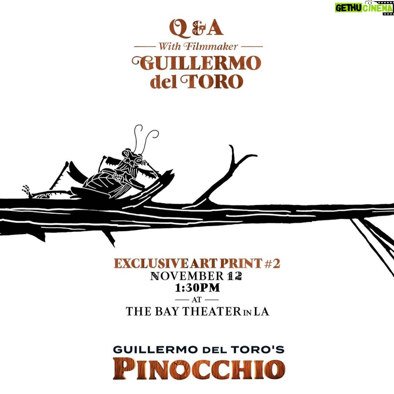 Guillermo del Toro - 14.2K Likes - THREE posters, THREE theaters, THREE nights of Q&A form a collectible image by GUY DAVIS