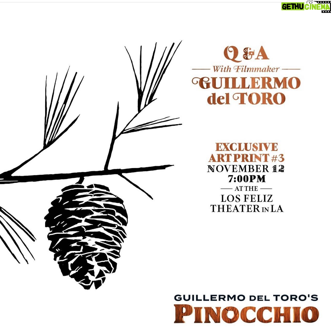 Guillermo del Toro - 14.2K Likes - THREE posters, THREE theaters, THREE nights of Q&A form a collectible image by GUY DAVIS