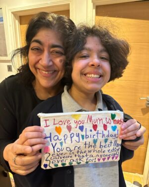 Gurinder Chadha Instagram - Thank you for the Birthday wishes how lucky am I to have hand made gifts from my precious children! 🙏🏾❤️🥳🎉 #happybirthday