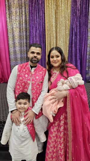 Gurvinder Sihra Instagram - Celebrating the birth of our daughter with her first Lohri 🔥

Happy Lohri, Ariya! 👸