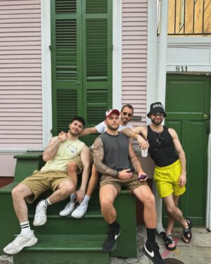 Gus Kenworthy Instagram - Two weeks ago two of my besties @chaosvicenzi & @justin_muir had their joint stag do in New Orleans and… “the vibes [were] crazy!” 🤪🫠😵‍💫