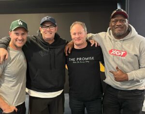 Gus Worland Instagram - In Sydney for chat on @triplemsydney with @gusworland @jude_bolton and @delstar5 4.40pm today. “The Promise “ @mdffest @stanaustralia .Thanks for the support boys! @listnrau