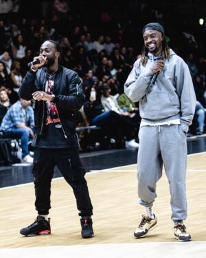 Guvna B Instagram - I was born and bred in Newham so this one was special. Love to the @londonlions for having a local lad do the half-time show. Playing songs from this new album has got me gassed for tour!  Less than a 100 left for London and Nottingham. 🏚️