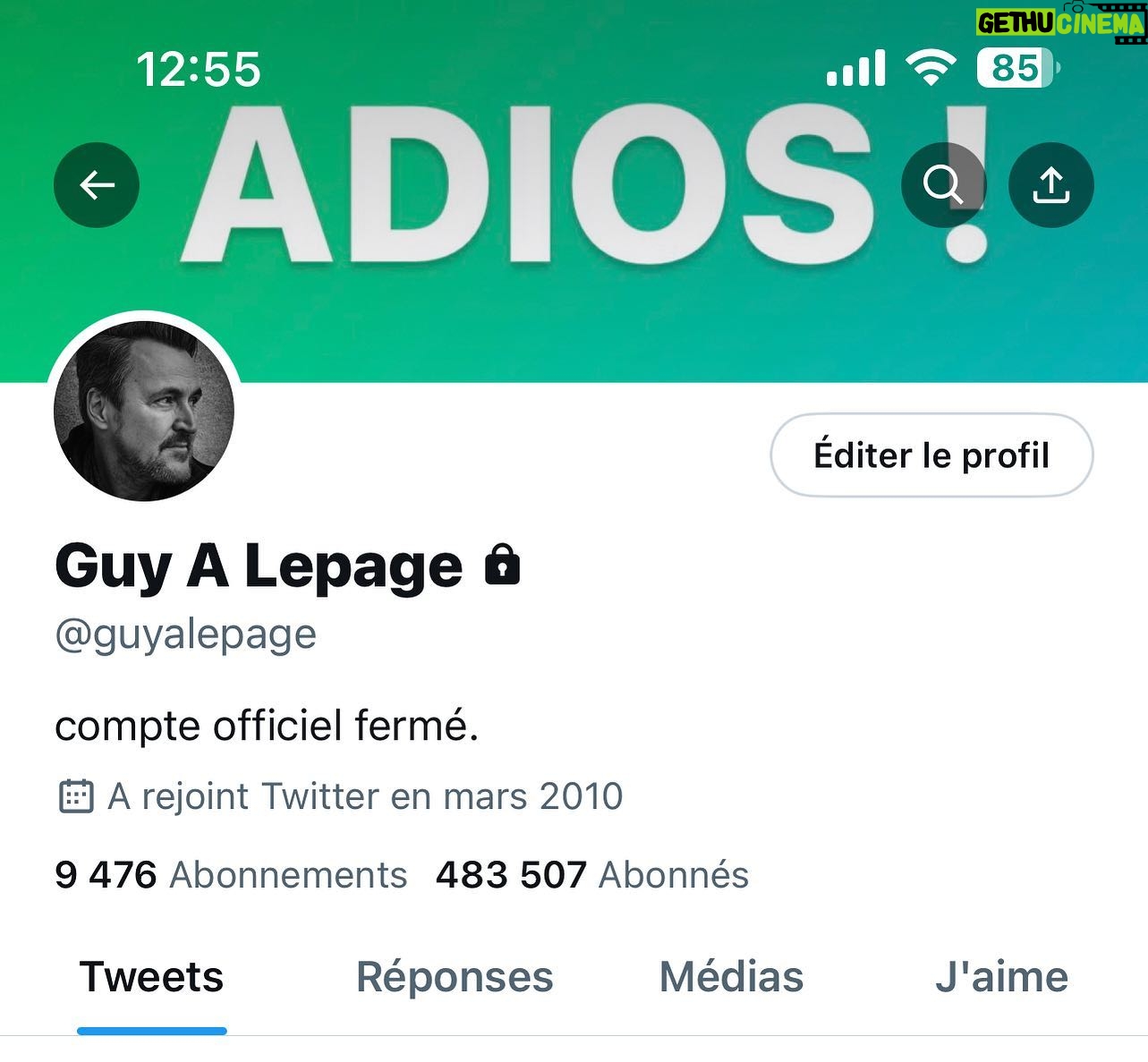 Guy A. Lepage - 1.5K Likes - Adios Twitter !
Si vous voulez quitter Twitter :
1) Ne désactivez pas votre compte. Des crosseurs pourraient alors ouvrir un compte avec votre ancien nom et utiliser votre réputation pour vendre de la cryptomonnaie ou une crème contre la dysfonction érectile !
2) mettez votre compte en mode privé.
3) archivez vos tweets si vous le désirez.
4) effacez tous vos tweets, retweets, like, etc avec une app du genre TweetDeleter.
5) quittez ce monde parallèle.
6) souriez.