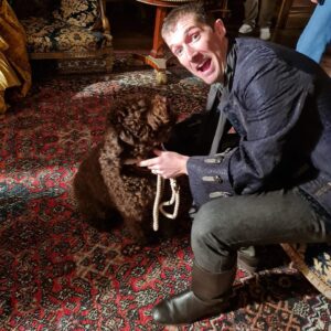 Gwilym Lee Instagram - Fond memories of some the amazing people, stunning locations, outrageous costumes (including my favourite Ewok gloves), and general japes, high jinks and good times that made up Season 2 of The Great. Oh…..and one helluva cute fur-ball of a dog. 

@thegreathulu Season 2 streaming on @hulu NOW! 

#thegreat #hulu #huzzah #dogsofinstagram