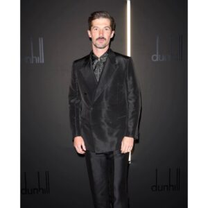 Gwilym Lee Instagram - Thank you @dunhill for a great night at your pre-BAFTA dinner. Lots of fun…too much perhaps 🤕 Nice to be reunited with the blonde again as well @benhardy Thanks for having me @bsbpartnerships! And thanks for the beautiful clobber @dunhill (the good photos are by @gregwilliamsphotography)