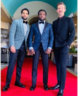 Gwilym Lee Instagram - It feels incongruous to be celebrating at such a tragic time. But it was an honour to be in a room with so many talented actors recognising some incredible work. Congratulations to all involved and thanks @sagawards for having me along. I’m proud to be a part of an amazing ensemble in @thegreathulu and to have been recognised by @sagaftra alongside the amazing @ellefanning @nicholashoult @sacha_dhawan @thebelindabromilow @phoebemercedes @charitywakefield @florencekeithroach @gbadamosi #douglashodge #adamgodley And thanks to @dixiechassaycasting for giving me the audition in the first place! 

Thank you to @dolcegabbana for the beautiful suit. And to @wayperry_edit for the styling and @barbaraguillaume for grooming ❤️❤️❤️