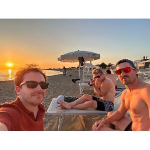 Gwilym Lee Instagram - Joint (almost) birthday Puglia road trip with these schmucks. Brothers from another mother