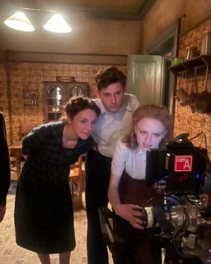 Hadas Yaron Instagram - We Were The Lucky Ones’ finale is out.
That’s it everyone, all 8 episodes are available to watch in the US. How I loved making this show, how I love everyone involved (!!!)
Some more moments from set with this stupid beautiful bunch of cute people. 💘
@weweretheluckyoneshulu
Swipe to the end to marvel at Master Lior Ashkenazi.