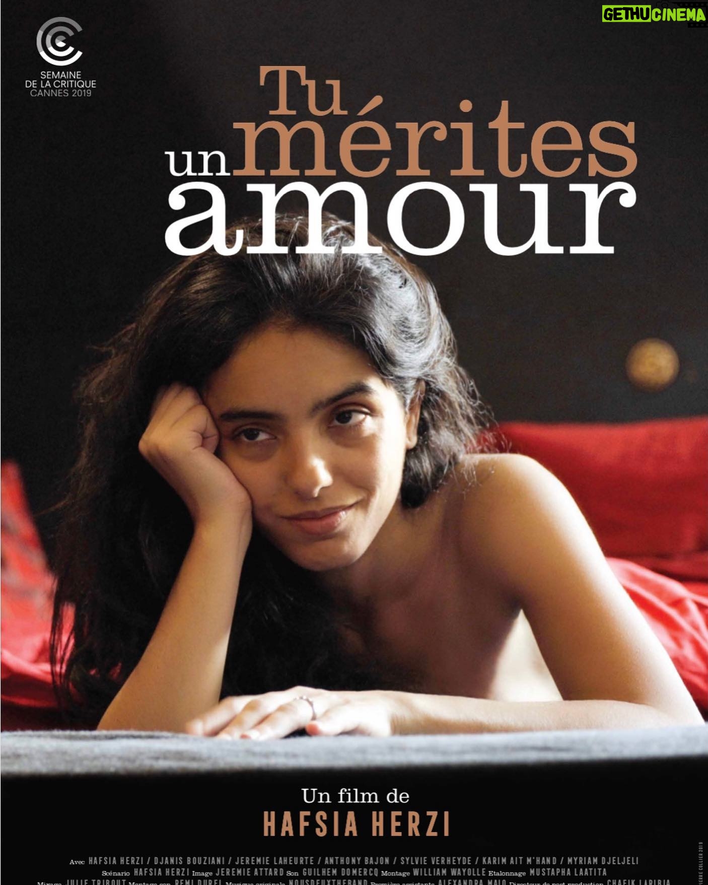 Hafsia Herzi - 3K Likes - L’affiche de #tumeritesunamour @semaine_de_la_critique @festivaldecannes 🎬 J-9 avant la présentation officielle du film 🎞 #cinema #movie #festivaldecannes #youdeservealover #prochainement 💕