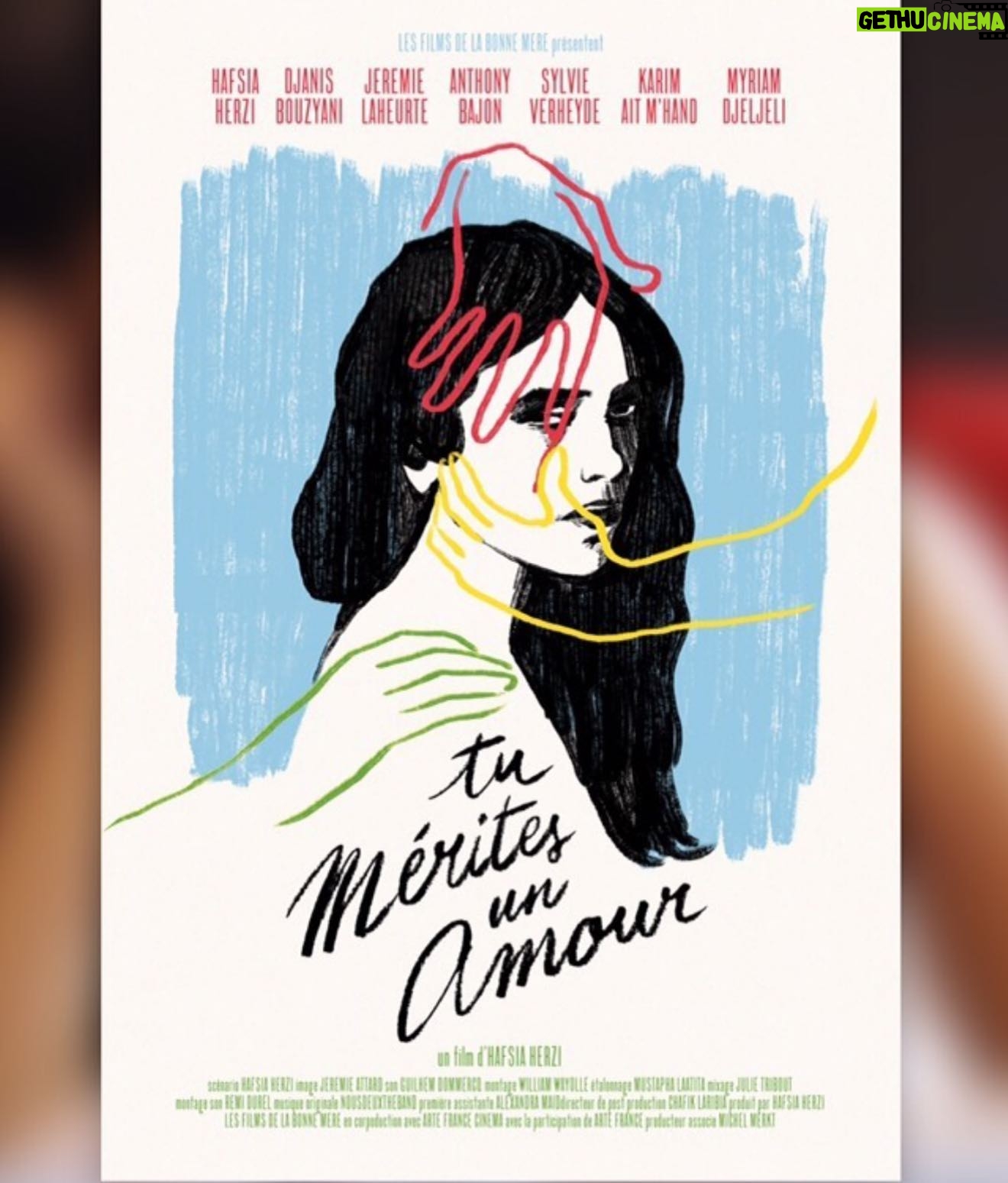 Hafsia Herzi - 2.2K Likes - Merci @livioetlaviemoderne #tumeritesunamour #youdeservealover actuellement au cinéma #art #dessin #affiche #cinema 🎞