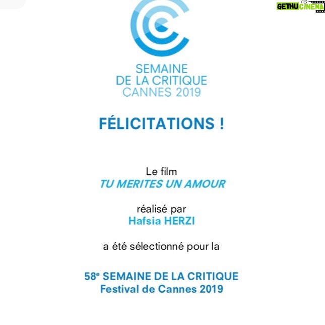 Hafsia Herzi - 1.4K Likes - À toutes celles et ceux qui ont suivi ces derniers mois les aventures du tournage et la post production de mon film « Tu mérites un amour » à travers mes stories ou posts j’ai l’immense plaisir de vous annoncer la sélection du film à la @semaine_de_la_critique
J’ai encore du mal à réaliser... Il’y a quelques semaines nous étions toujours en montage. Incroyable !
Ce film auto-produit et réalisé sans aucun financement, micro équipe que je ne remercierais d’ailleurs jamais assez de m’avoir accompagnée dans cette extraordinaire aventure humaine et artistique, merci pour votre confiance, votre talent, votre détermination à rendre ce projet réel, et votre amour pour le cinéma.
Je tiens également à remercier tous les comédiens, merci de m’avoir fait confiance, merci pour votre engagement, vous avez été une source d’inspiration indéniable.
MERCI à toutes les personnes qui m’ont ouvert la porte de leur établissement ou de leur maison.
Encore merci infiniment à @semaine_de_la_critique d’avoir sélectionné le film !
Avec cette œuvre nous sommes tous liés pour la vie, rien n’arrête l’art, ce film en est la preuve ! ❤️🥰🎬🎥 #featurefilm #festivaldecannes #love #tumeritesunamour