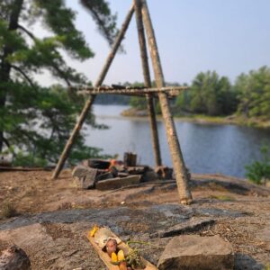 Hannah Anderson Instagram - I had the time of my life this summer at @lureofthenorth doing their 8 day wilderness survival course lead by Kielyn Marrone from Alone Season 7!

I was so incredibly inspired watching her journey on the show and how badass and vulnerable she was, let alone the fact that she survived 80 days in Alaska, well, ALONE. 

Kielyn and her husband Dave’s philosophy of “do more with less” is really hitting home with me. Kielyn was such a wonderful leader and taught us how to build shelter, forage for food, fell trees and cut firewood, make our own fishing rods/lures, process fish, set snares, make baskets, and much more.

What was meant to be more of a solo experience turned into a beautiful community of lovely people sharing what we could, and I cannot wait to go back this Winter. I’m hooked.